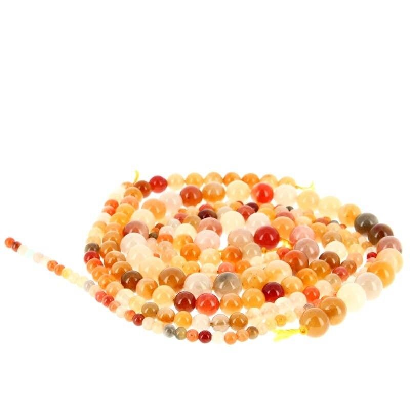 Perle di giada di seta dorata