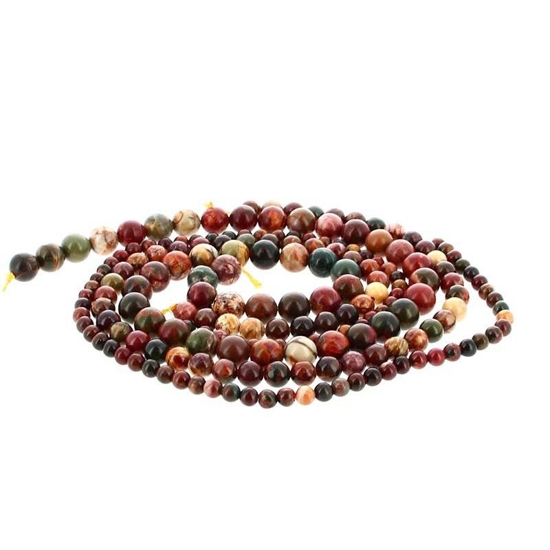 Perle di diaspro rosso Picasso