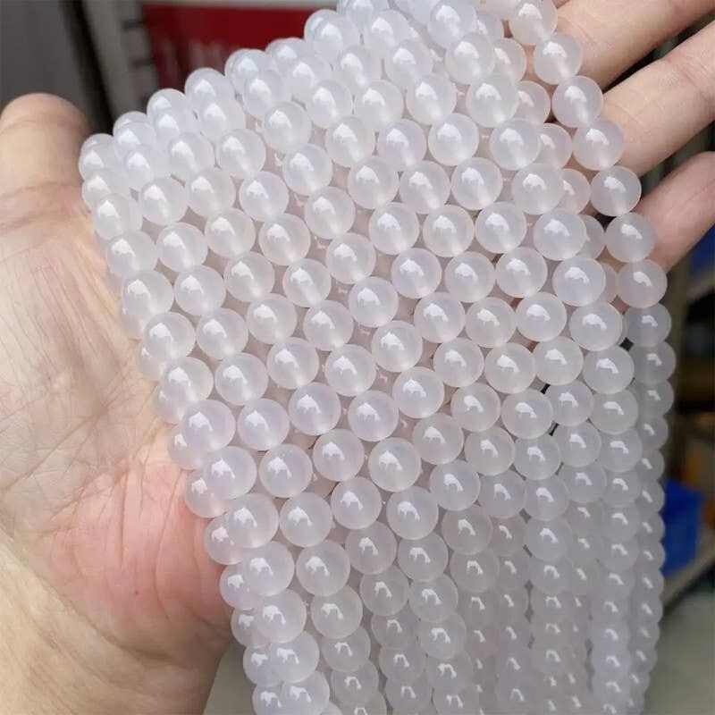 Perle di agata bianca EXTRA