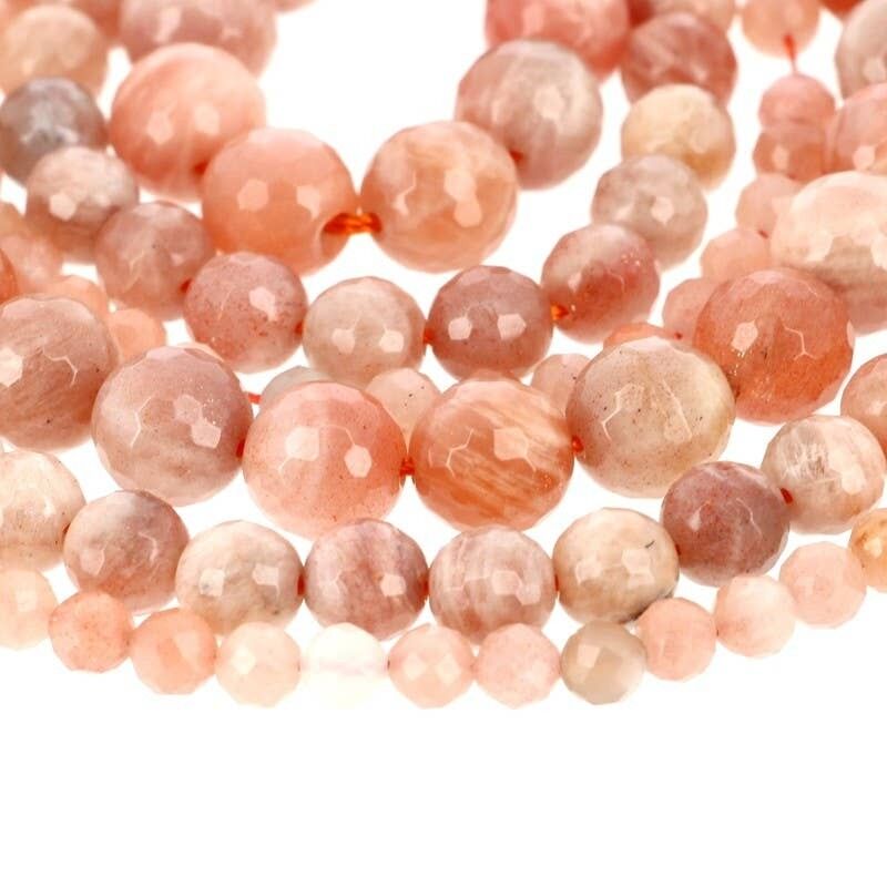 Perline di pietra di luna mista sfaccettata extra