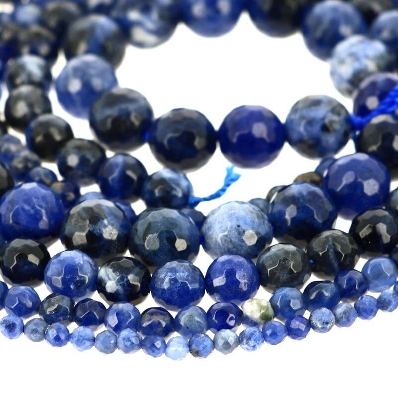 Perle di sodalite sfaccettate EXTRA
