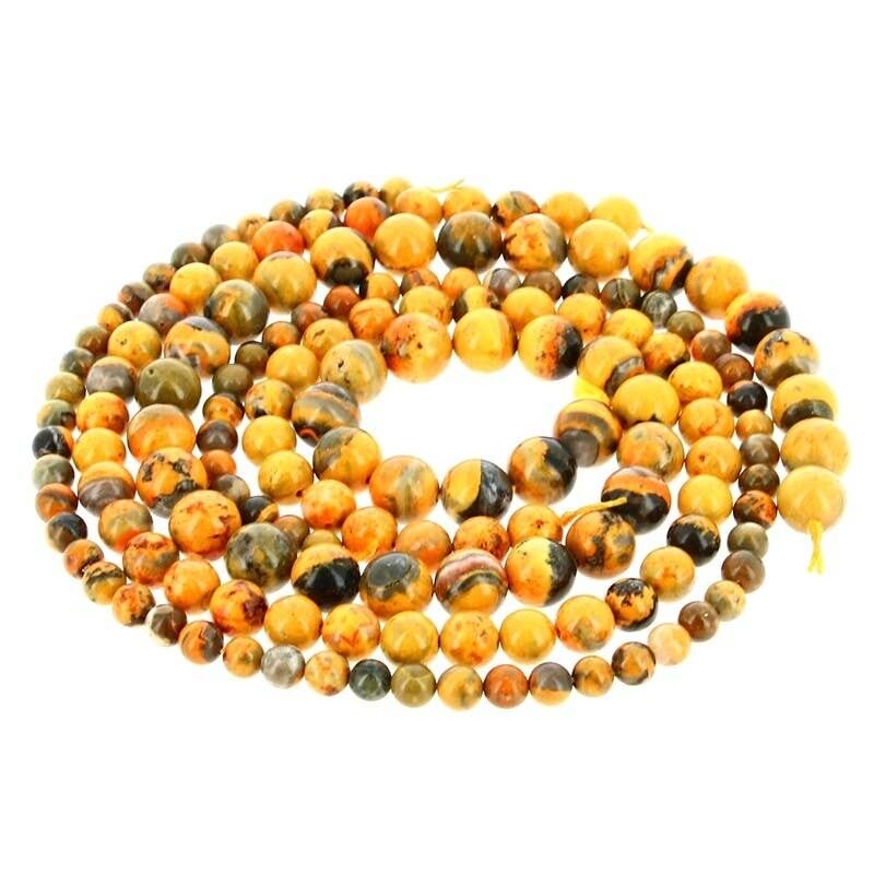 Perle singole indonesiane BumbleBee Jasper Sublime AAA