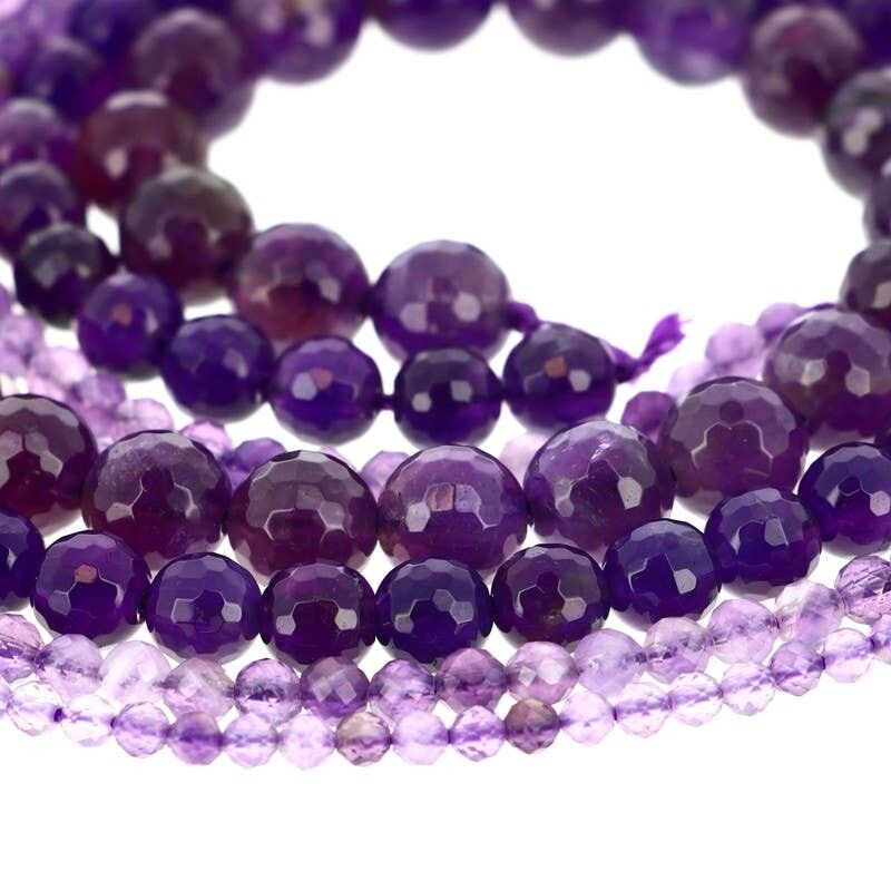 Perle di ametista sfaccettate EXTRA