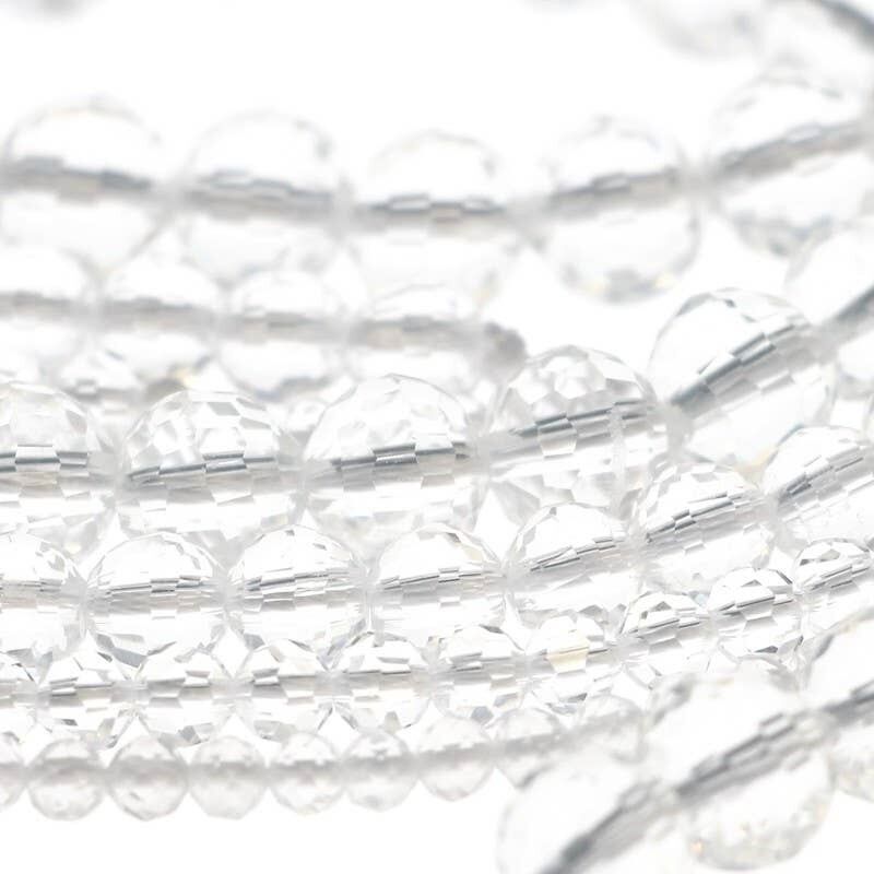 Perle di cristallo di rocca sfaccettato