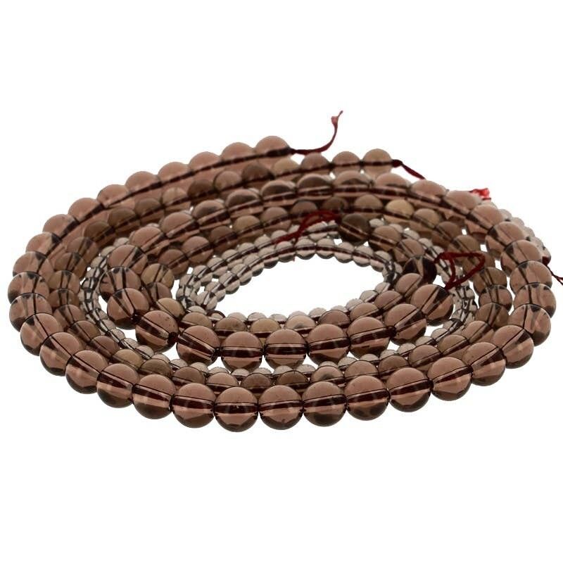 Perle di quarzo fumé extra scuro