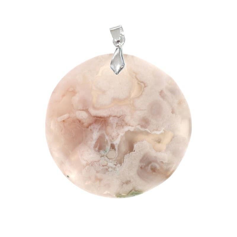 Ciondoli rotondi in agata a forma di fiore, 2 pezzi.5 a 3.5CM