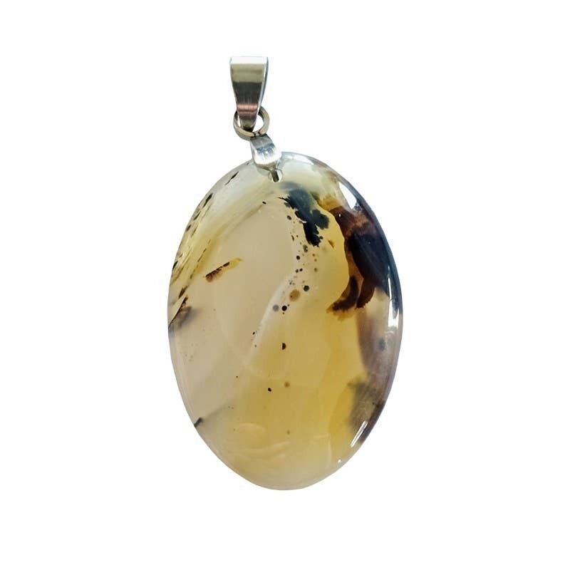 Ciondolo in agata del Madagascar ovale da 2 a 3.5CM