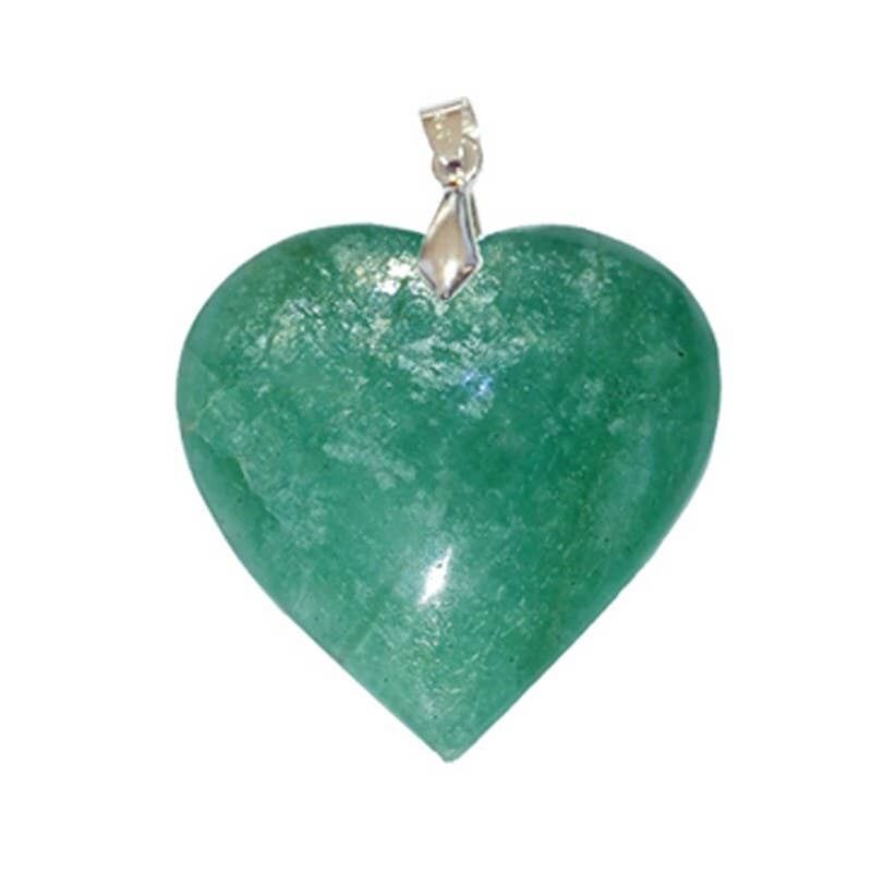 Ciondoli a forma di cuore in amazzonite, 2 o 3.5CM