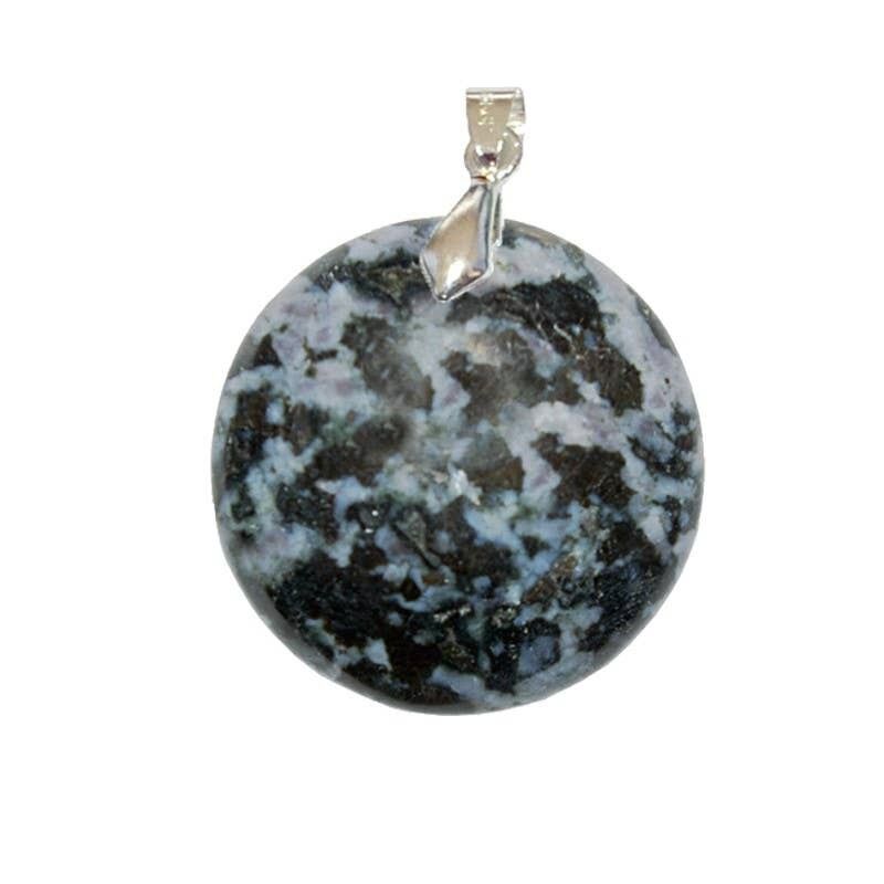 Ciondoli rotondi in gabbro, 3 x 3.5CM