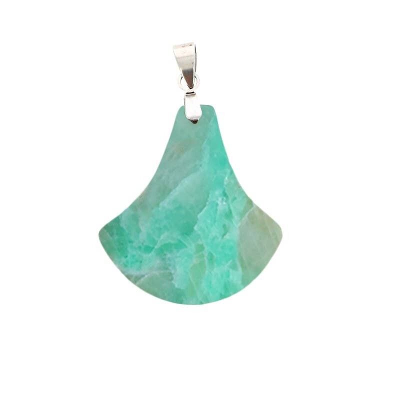 2 pendenti con ancora in pietra di luna verde.5 a 3.5CM