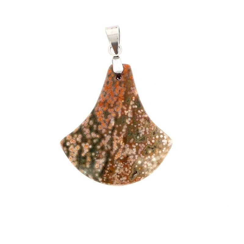 Ciondolo con ancora in diaspro orbicolare da 2.5 a 3.5CM