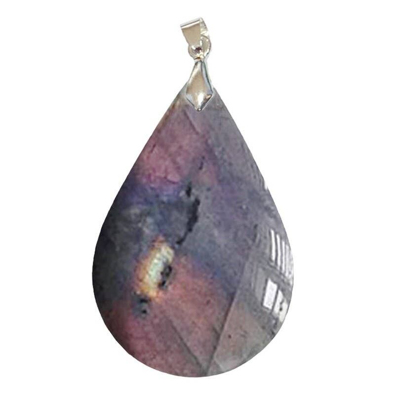 Pendenti a goccia in labradorite viola, 2 o 3 pezzi.5CM