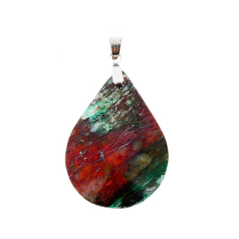 Ciondolo in malachite del Madagascar goccia EXTRA da 2.5 a 3.5