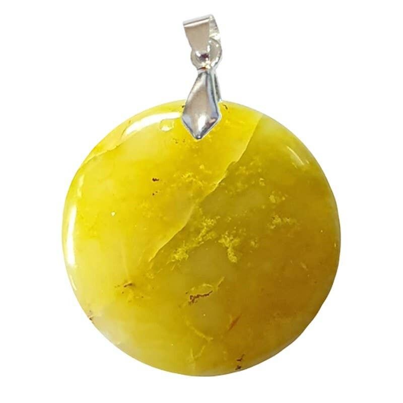 Pendenti rotondi in opale verde 2.5 e 3.5CM