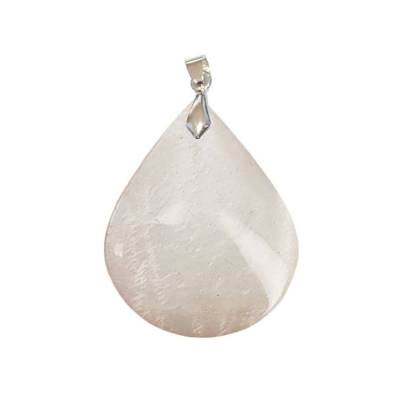 Ciondolo a goccia in pietra di luna bianca 3.5CM