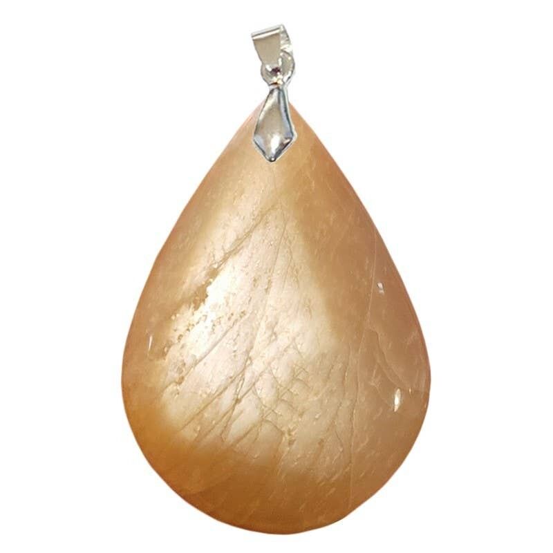 Ciondoli a goccia in pietra di luna arancione 2.5 e 5.5CM