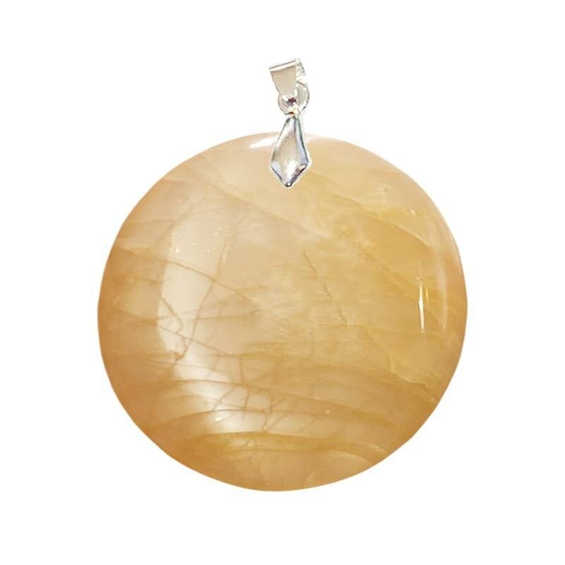Ciondoli rotondi in pietra di luna arancione da 2 a 4.5CM