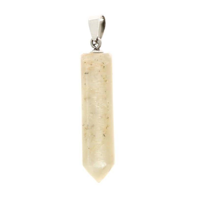 Ciondoli in pietra di luna grigia a punta da 4 cm