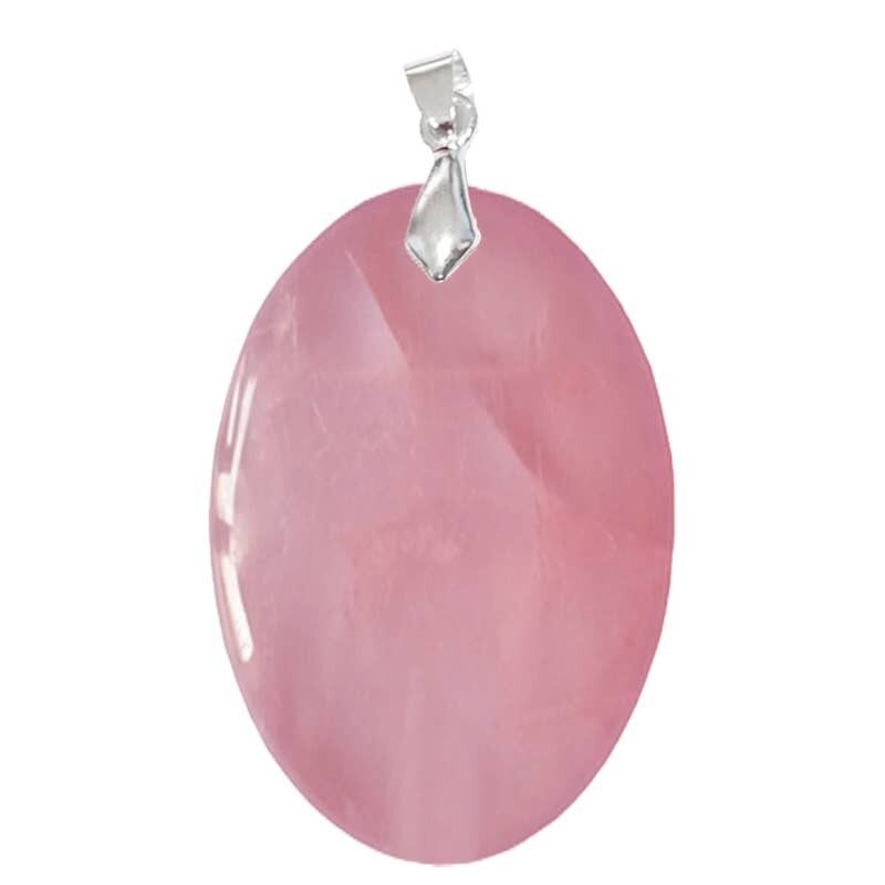 Ciondoli ovali in quarzo rosa da 2 a 4 cm