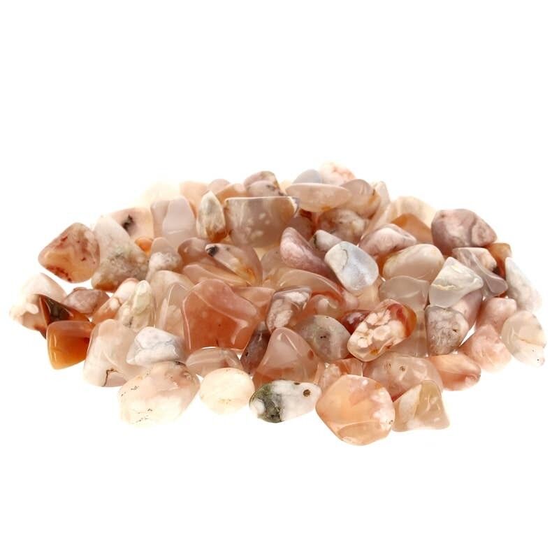 500 g di pietre burattate EXTRA di agata fiore del Madagascar