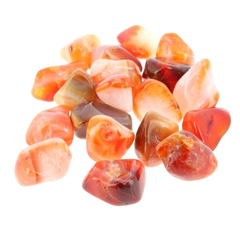 500 g di pietre burattate di corniola EXTRA del Madagascar