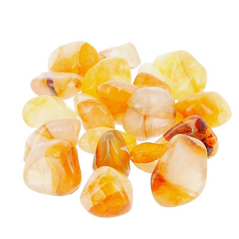 500 g di pietre burattate di quarzo giallo ematoide EXTRA