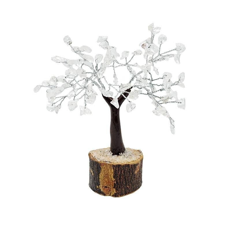 Albero della Felicità Cristallo di Rocca 100 pietre 18 cm