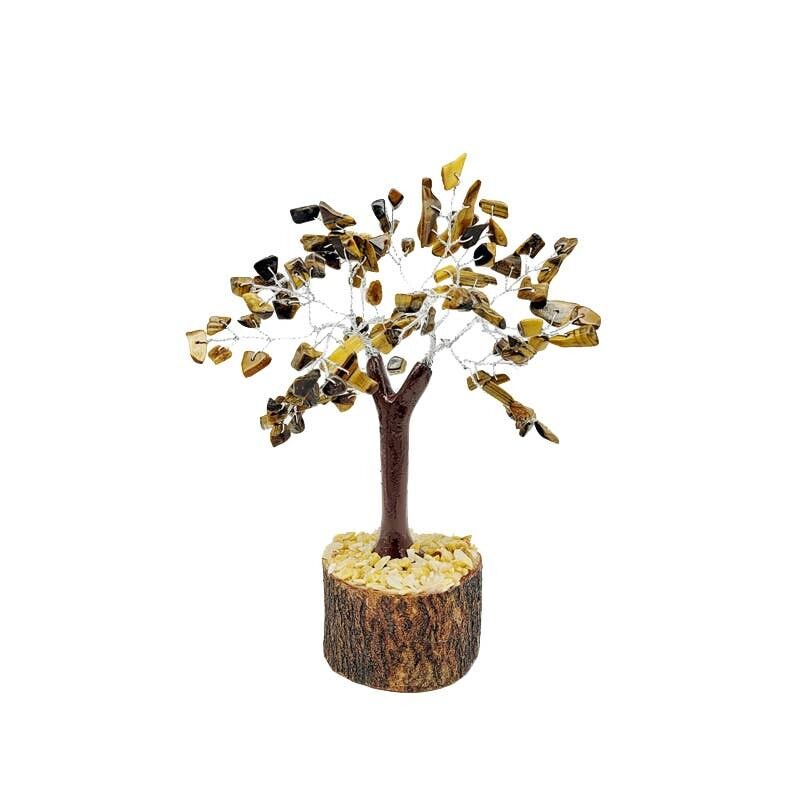 Occhio di tigre Albero della felicità 100 pietre 18 cm