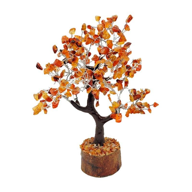 Albero della Felicità Corniola 300 pietre 21 cm