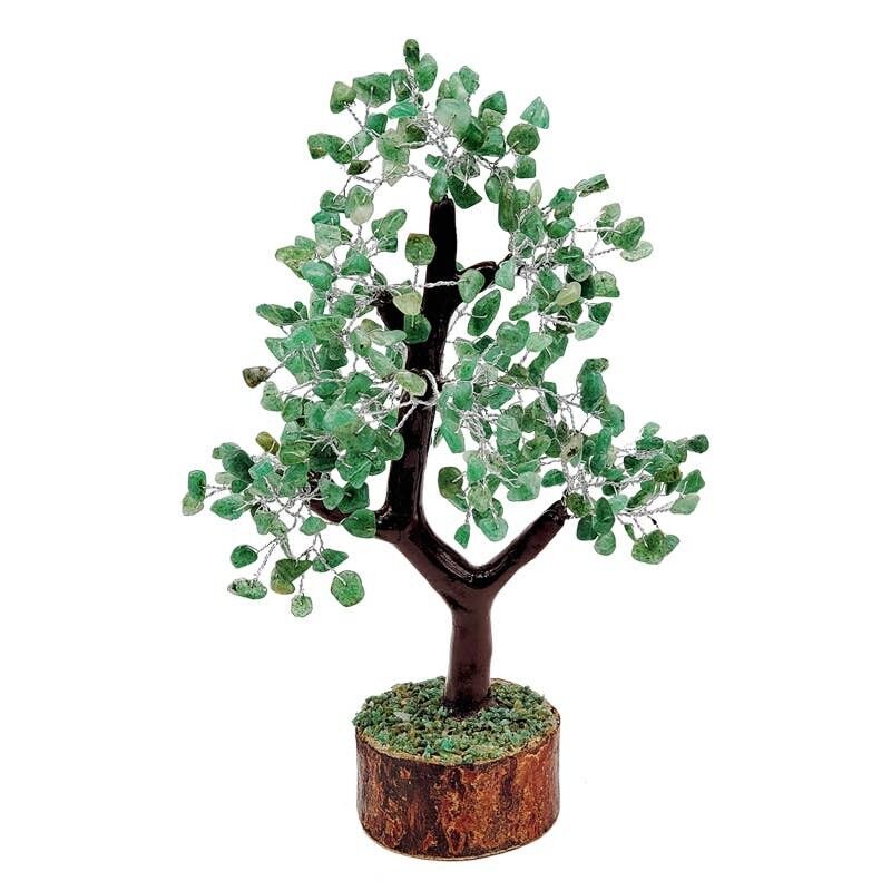 Alberi della felicità in avventurina verde 300 pietre 21 cm
