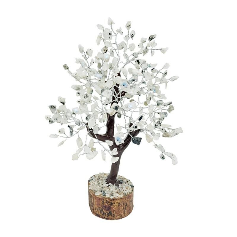 Pietra di luna Albero della felicità 300 pietre 21 cm