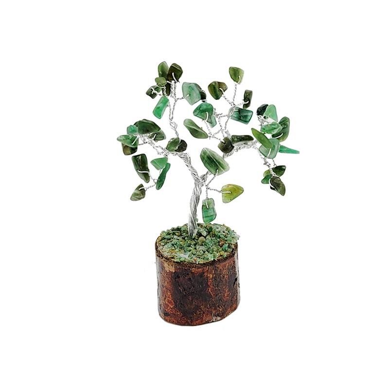 Alberi della felicità in avventurina verde 40 pietre 14 cm