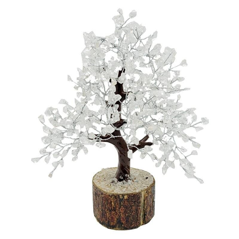 Albero della Felicità Cristallo di Rocca 500 pietre 25 cm