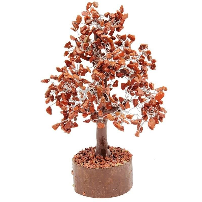 Alberi della felicità in diaspro rosso 500 pietre 25 cm