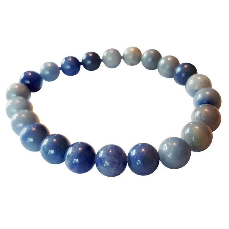 Bracciale in avventurina blu 10 mm