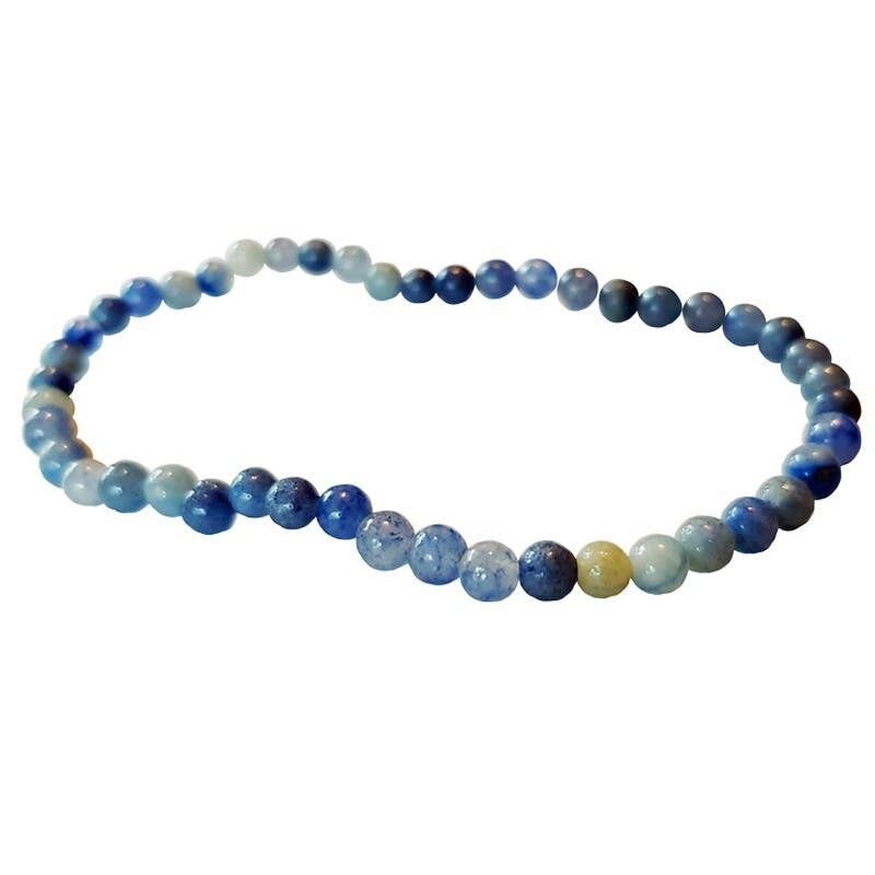 Bracciale in avventurina blu 4 mm