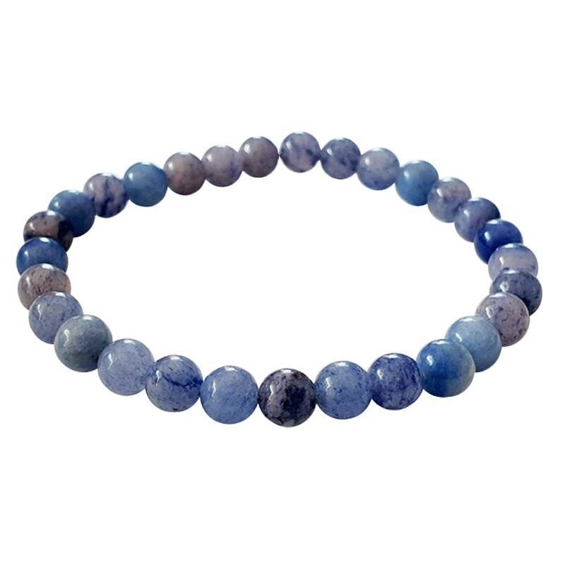 Bracciale in avventurina blu 6 mm