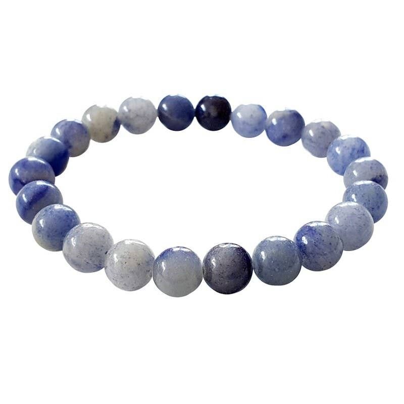 Bracciale in avventurina blu 8 mm