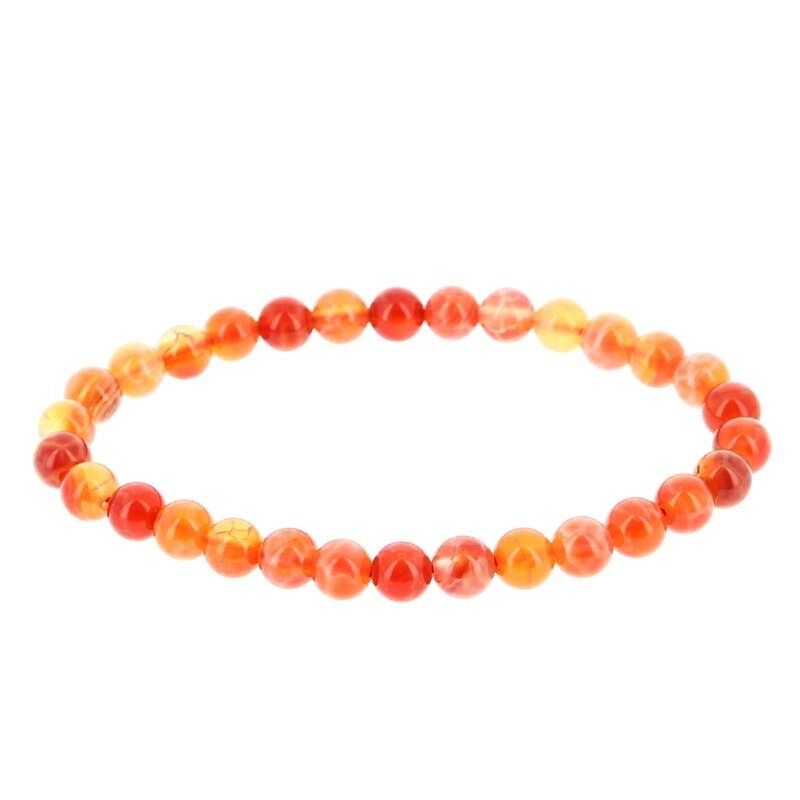 Bracciale EXTRA in agata di fuoco da 6 mm