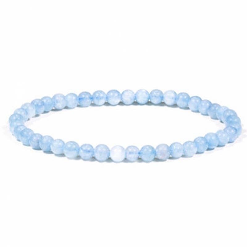 Bracciale Acquamarina Perle 4 mm Qualità EXTRA