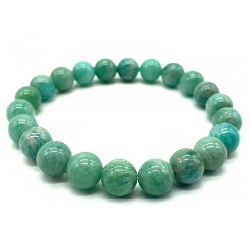 Bracciale in Amazzonite Naturale con Perline da 8 mm AAA EXTRA