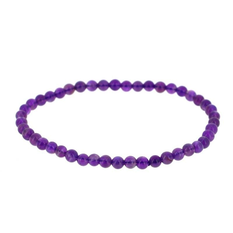 Bracciale Ametista EXTRA Perline 4 mm