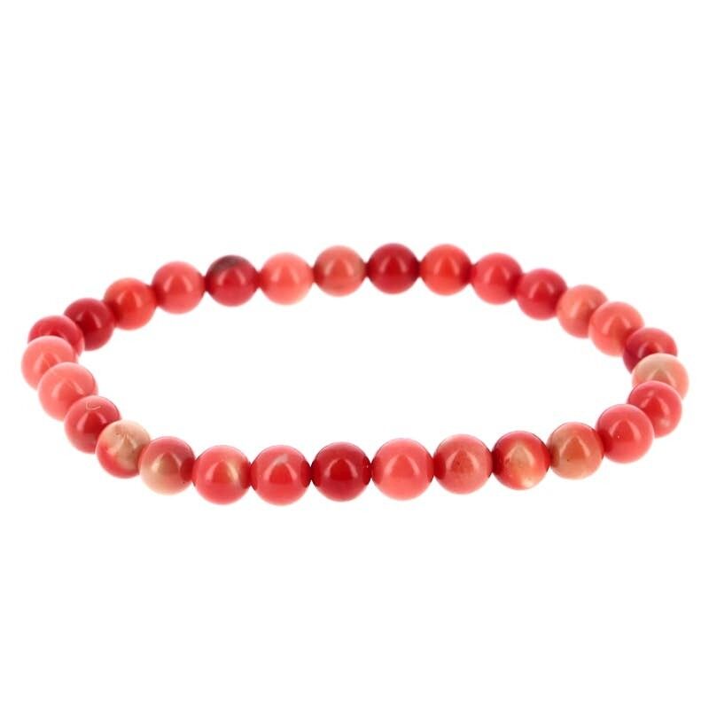Bracciale EXTRA in Angelite Arancione, Perline da 6 mm