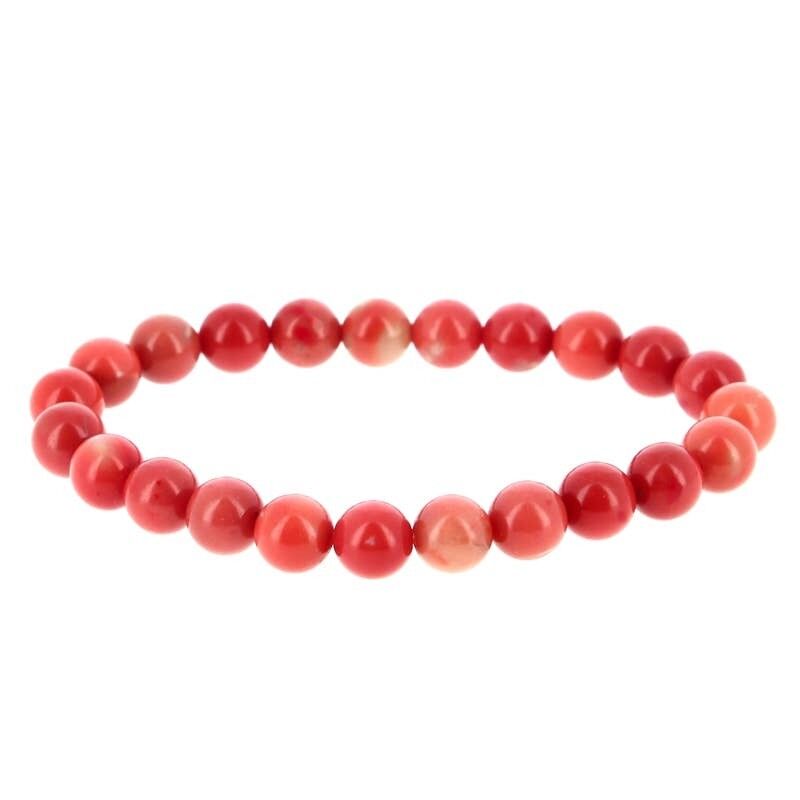 Bracciale EXTRA in Angelite Arancione, Perline da 8 mm