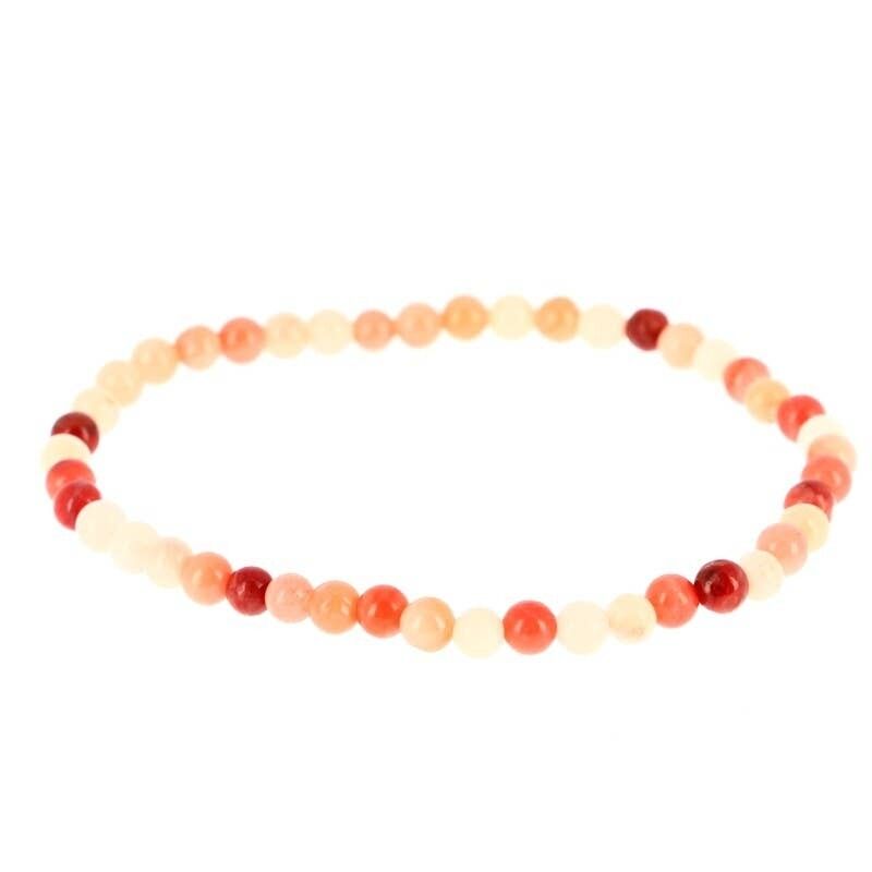 Braccialetto con perline di avventurina e pesca da 4 mm