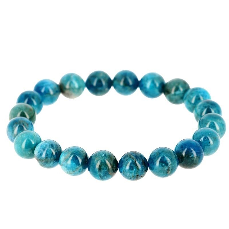 Bracciale in perle extra di apatite 10 mm