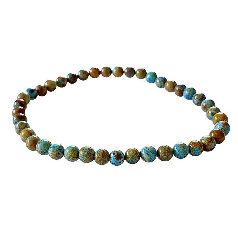 Braccialetto con perline Aqua Terra da 4 mm