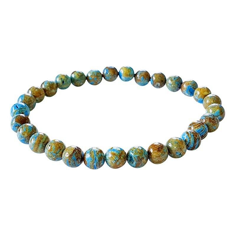 Braccialetto con perline Aqua Terra da 6 mm