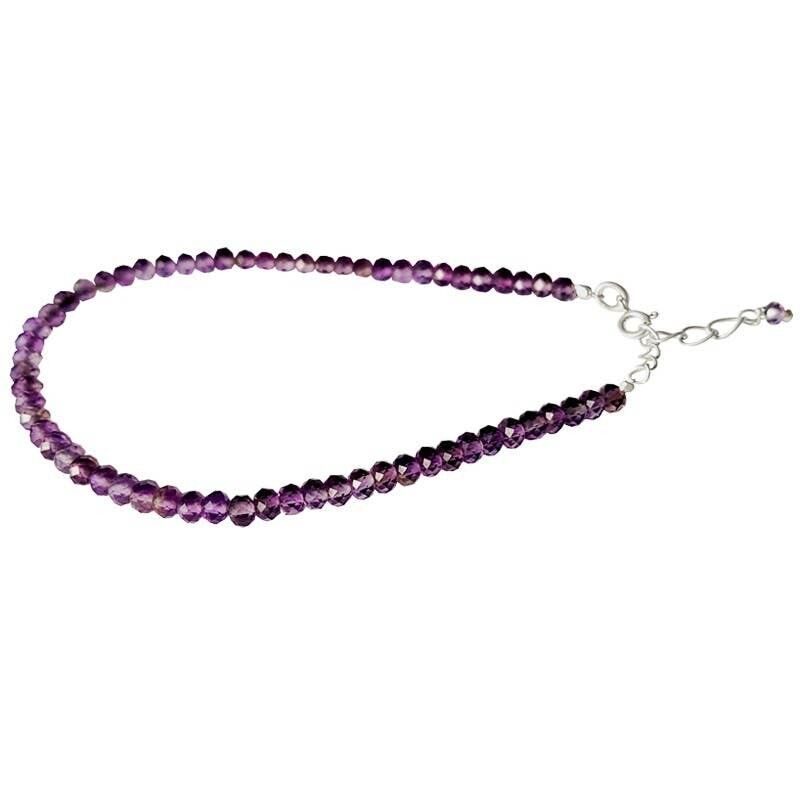 Bracciale in ametista sfaccettata