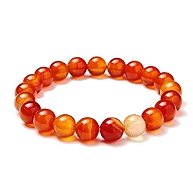 Bracciale Perline Corniola 8mm